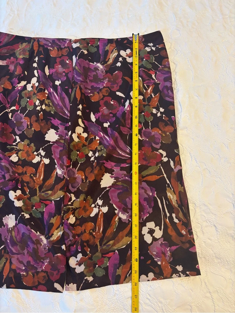 Vintage 80s/90s Jaclyn Smith Abstract Floral Pencil Skirt - Plus Size